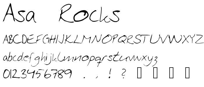Asa Rocks font